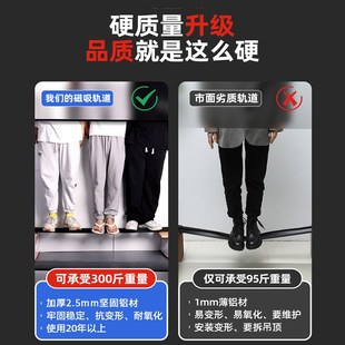 磁吸轨道灯嵌入式无主灯客厅照明泛光灯射灯暗装预埋吸磁吊顶灯槽