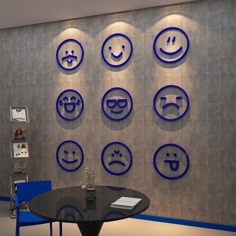 克莱因蓝色贴纸奶茶店铺网红拍照区打卡布置背景墙壁面创意装饰,家居饰品,软装墙贴,淘宝优惠券,粉丝福利购,淘宝优惠卷