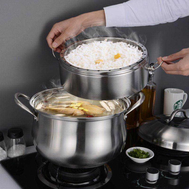 304不锈钢家用多层蒸锅 加厚五层蒸具 一体式不串味蒸饭锅 28cm五