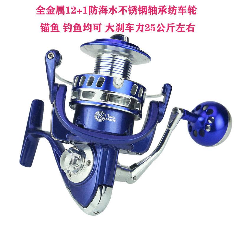 全金属防海水渔轮 不锈钢轴承卷线器 远投海杆锚鱼轮海竿MX鱼线轮