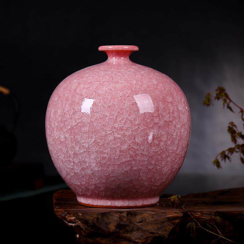 景德镇陶瓷器花瓶摆件新中式插花官窑客彷古家居客厅电视柜装饰品