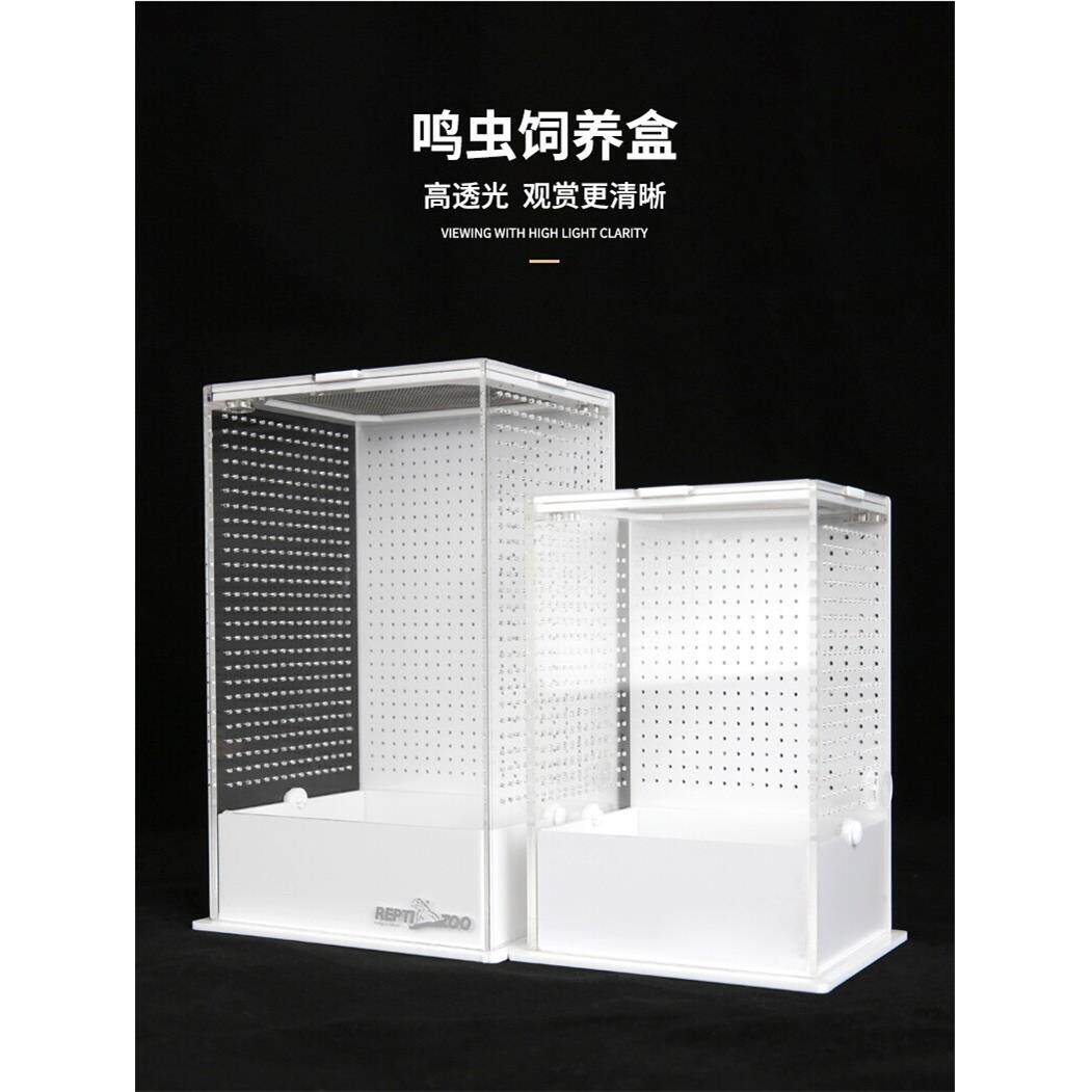 Reptizoo亚克力昆虫盒饲养盒蚂蚱螳螂罐蝈蝈笼子鸣虫生态盒蟋蟀箱