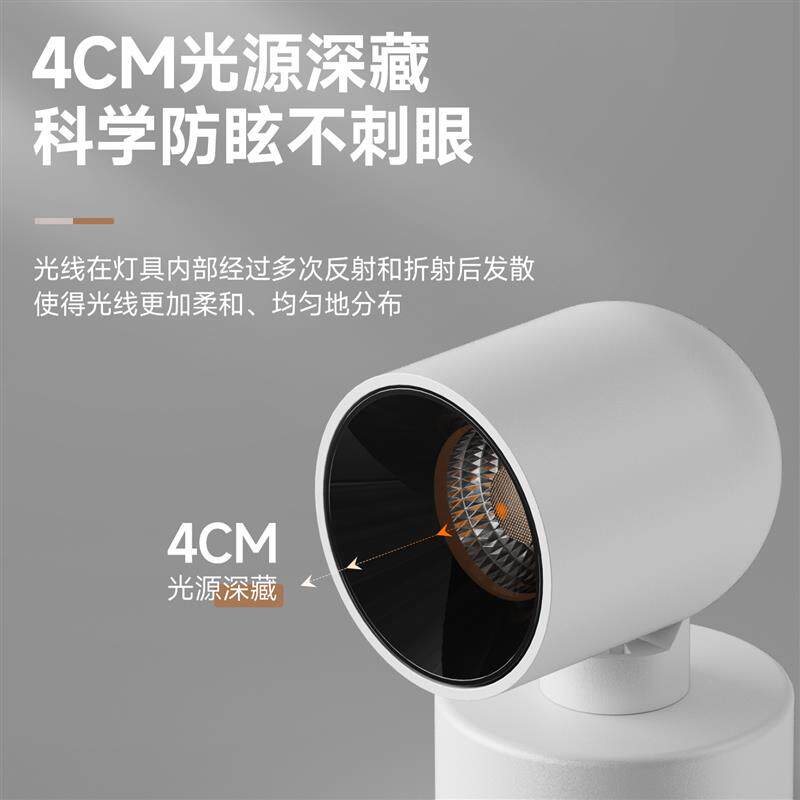 明装小山丘射灯家用客厅可调角度天花板灯过道玄关照画背景墙洗墙