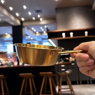 韩国沙拉碗好酷!调料小碗304不锈钢带把手小吃碗调料碗蘸料碟子