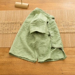 男孩日常汉服新中式国风童装男童夏装唐装薄款儿童男宝宝上衣衬衫