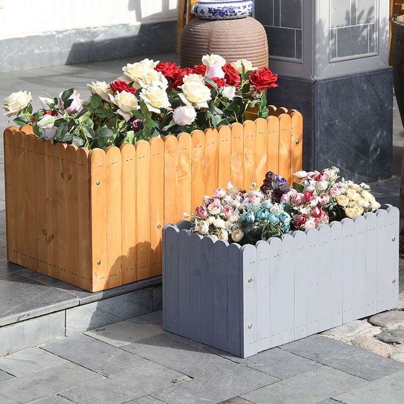 碳化防腐木花箱种菜箱木质花盆露台长方形屋顶花园白色种植箱特大,鲜花速递/花卉仿真/绿植园艺,花盆,淘宝优惠券,粉丝福利购,淘宝优惠卷