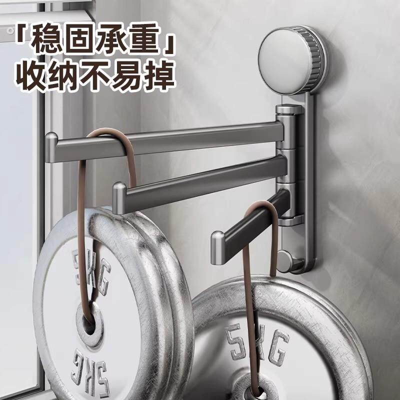 厨房抹布架免打孔吸盘摺叠多用途厨房阳台浴室多功能毛巾收纳层架