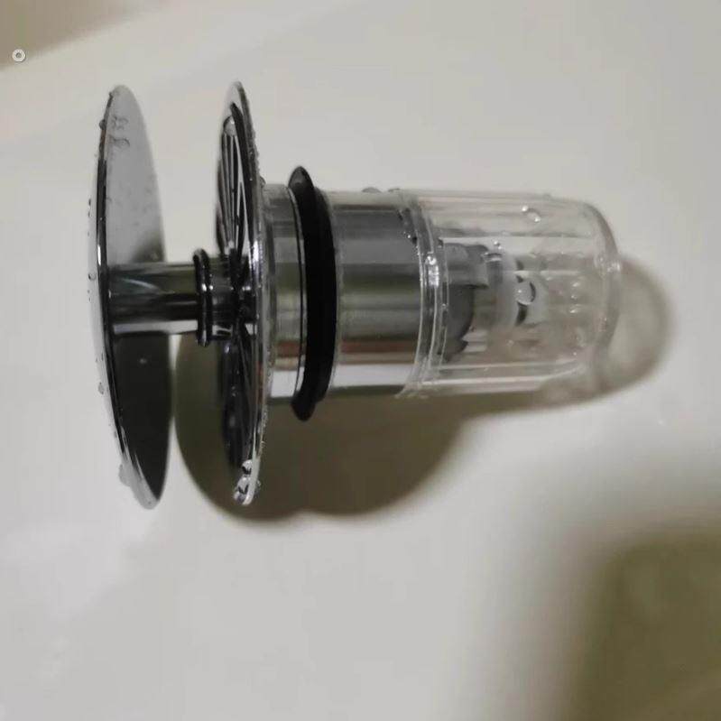 弹跳芯按压式下水器 通用洗手盆防虫堵漏全铜过滤器配件