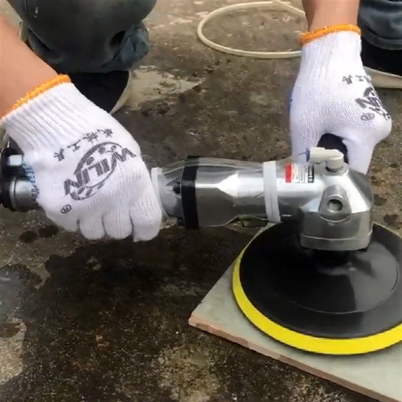 威林7寸注水打磨机风动气动7寸水磨机瓷砖打磨地板抛光水磨机180m