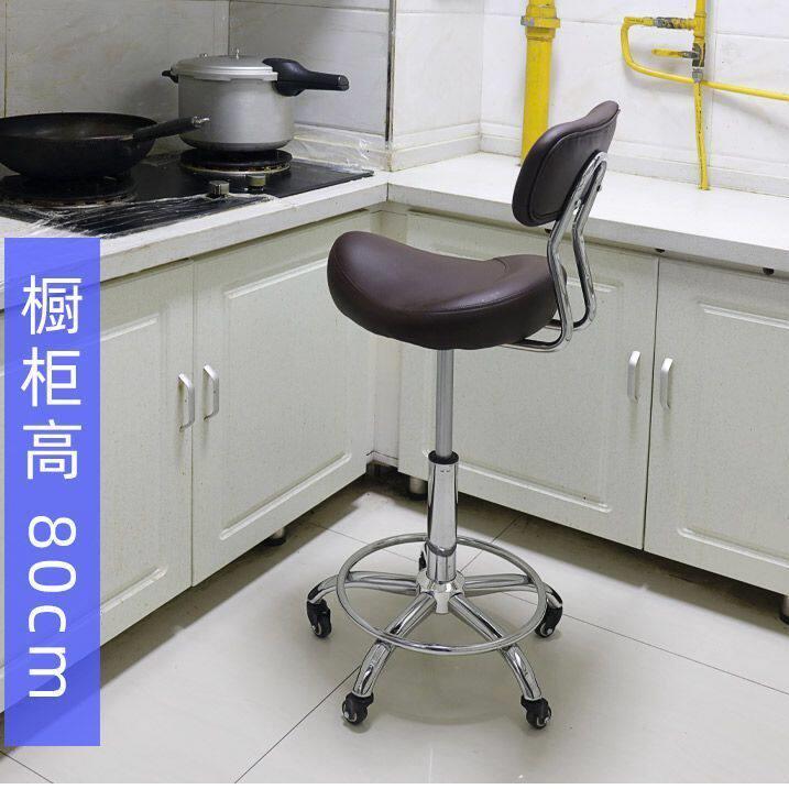 厨房椅子家厨专用靠背椅骑坐炒菜做饭升降旋转工作凳理发师大工椅