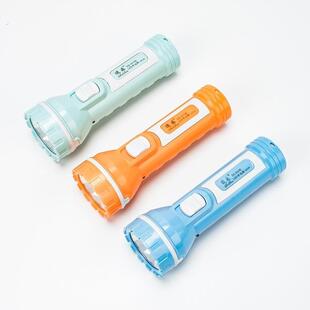 三刚牌老式塑料手电筒 黄光 2节2号电池 胎教 2节2号 全新