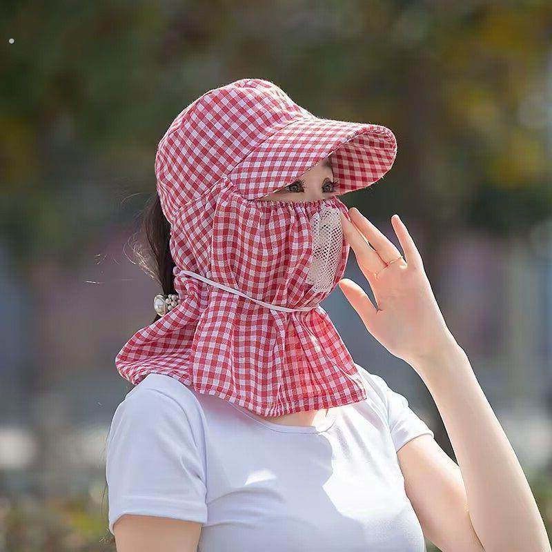 夏季女透气防晒帽子采茶插秧遮阳帽遮脸护颈抗UV骑车干活帽子,服饰配件/皮带/帽子/围巾,防晒帽,淘宝优惠券,粉丝福利购,淘宝优惠卷