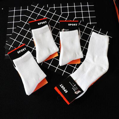 冬季男纯色毛巾底中筒运动休闲毛圈训练百搭吸汗保暖袜