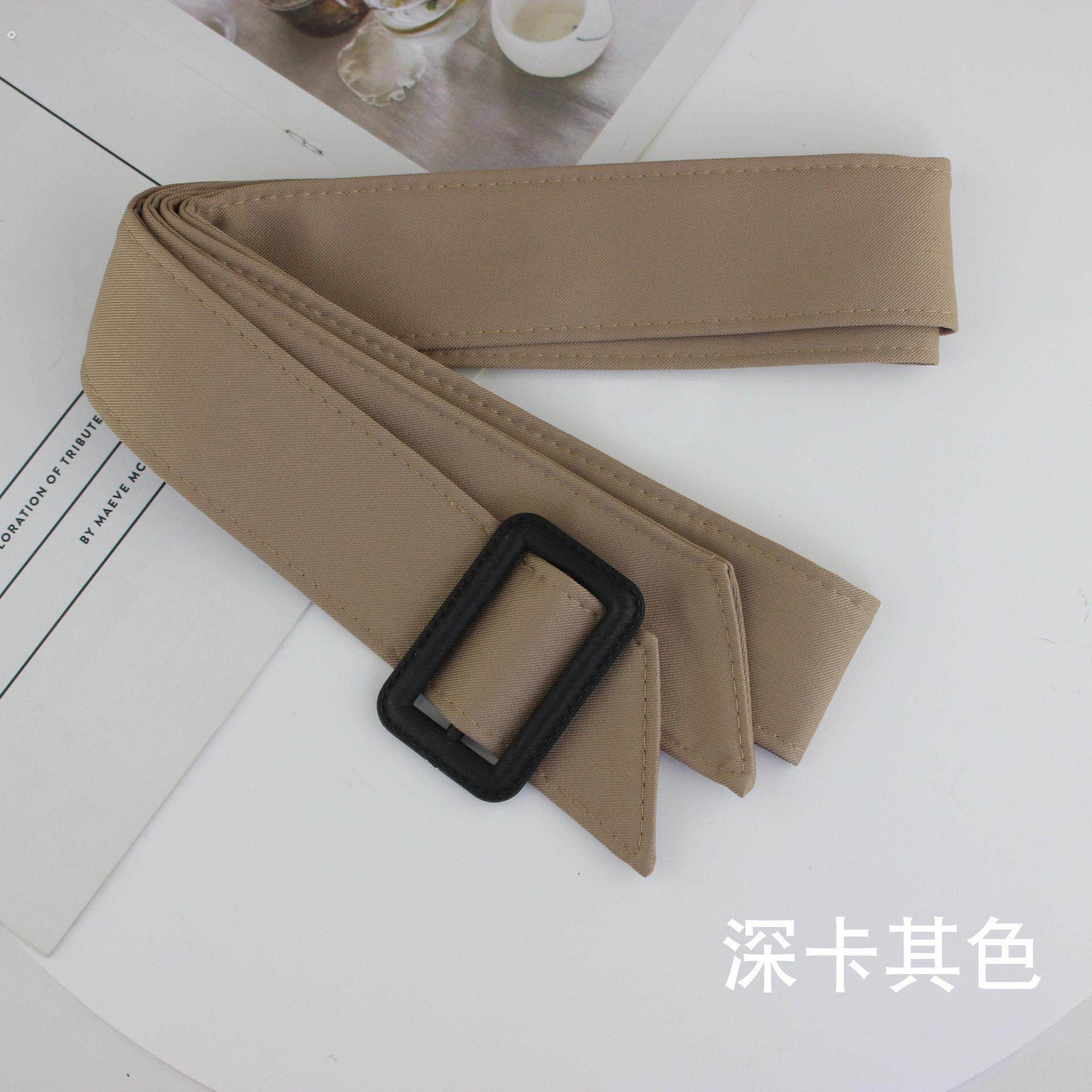 风衣腰带卡其色外套女款涤纶棉布条有扣黑色藏青色绑带打结配饰
