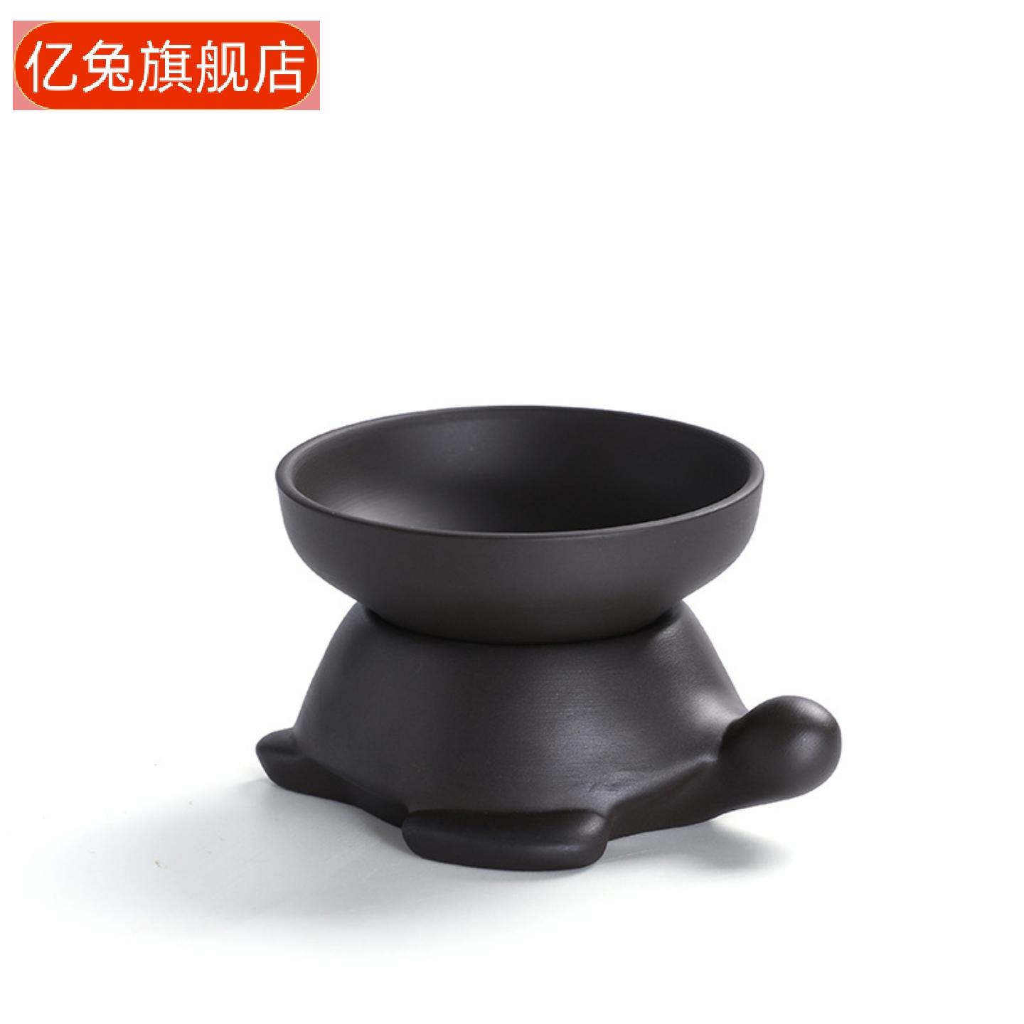 紫砂茶漏创意陶瓷滤器斗茶隔托
