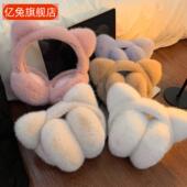 可爱猫耳朵毛绒耳罩女冬季 学生骑车保暖护耳防风防寒耳捂耳暖耳套