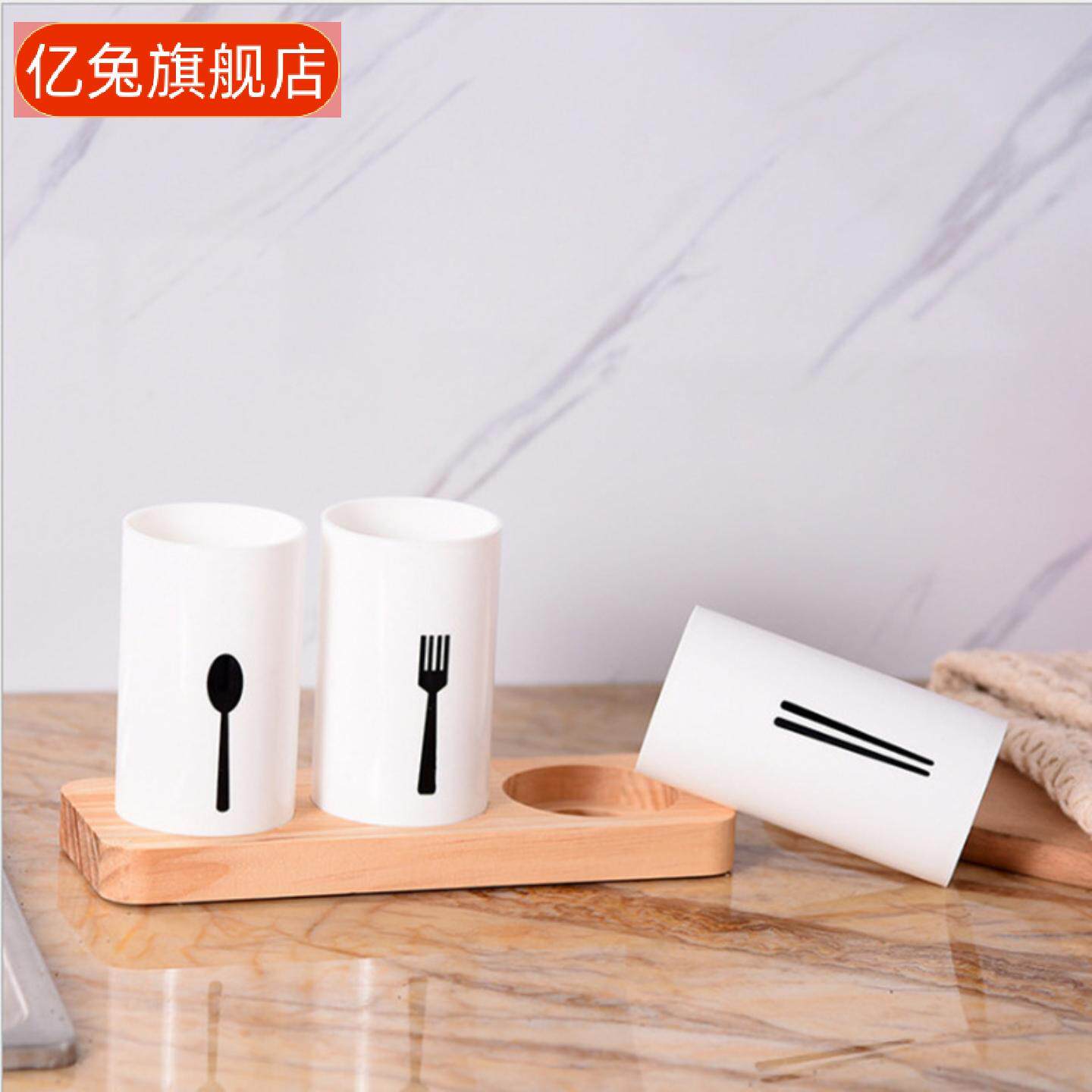 厨房沥水橡木底置物架多功能家用