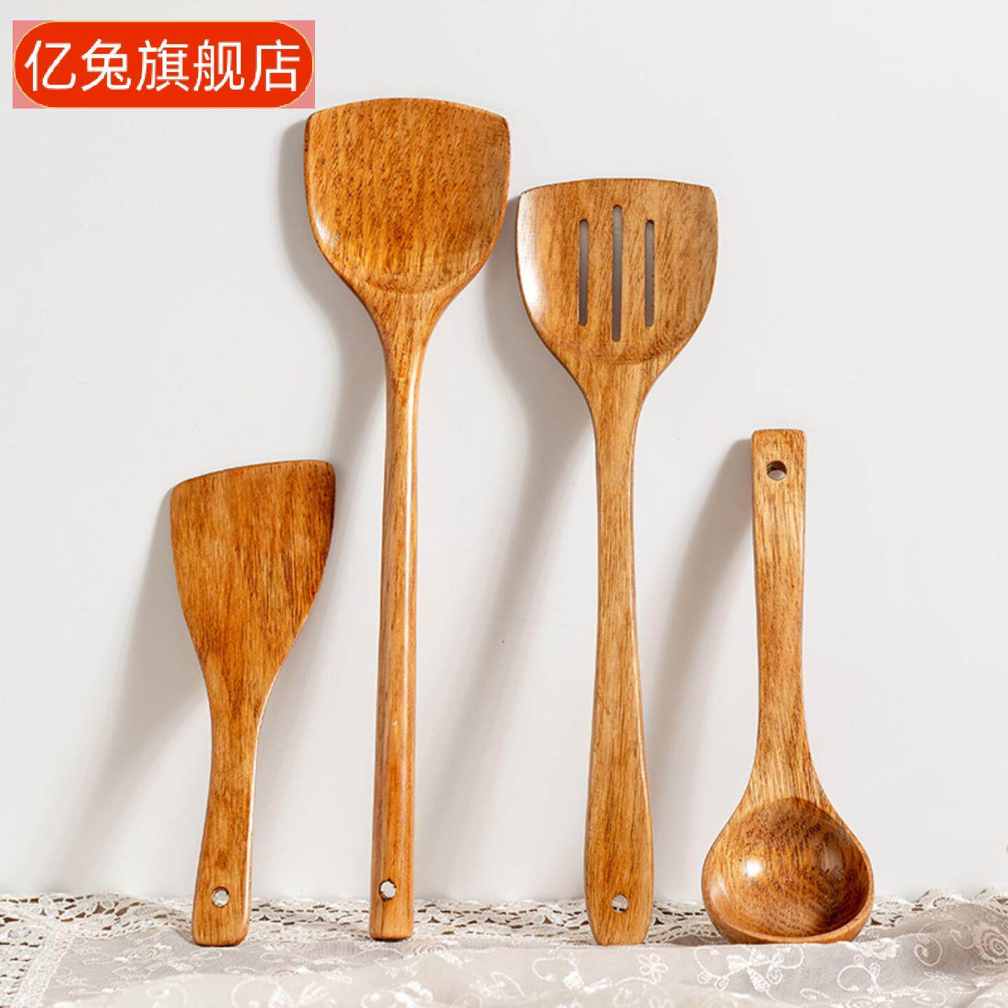 柯木锅铲套装不粘锅专用木质汤勺