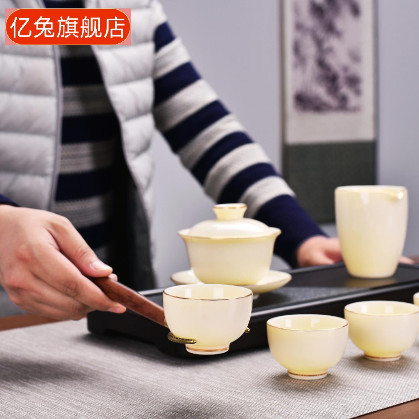 黑檀木花梨木茶杯叉防烫杯托金属