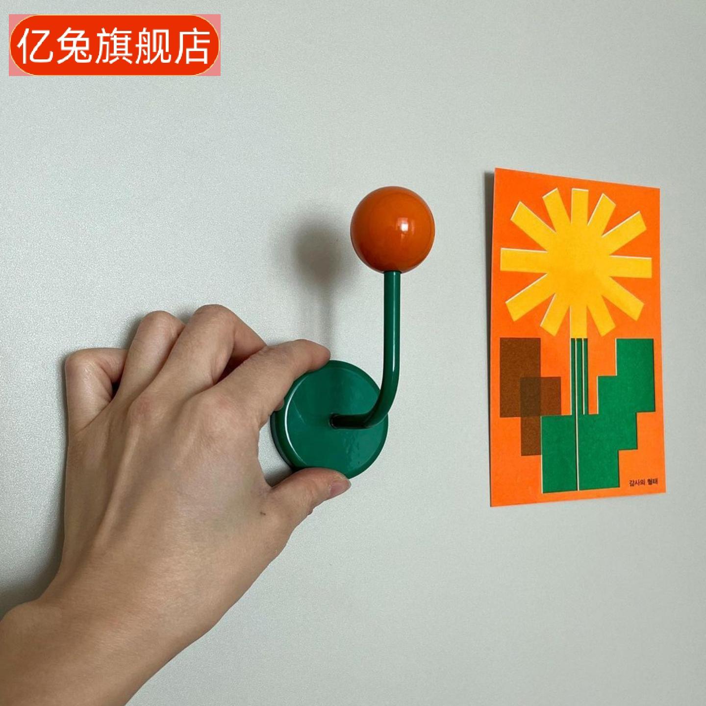 彩色创意磁吸挂钩免打孔强力磁力