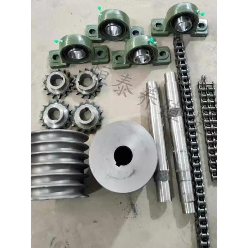 刮粪机配件清粪机全套六槽绳轮实心八槽全自动养殖设备转角轮链轮