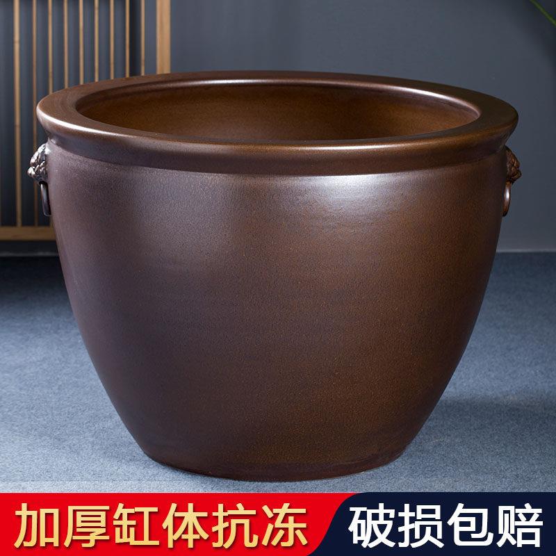 景德镇陶瓷大缸老式水缸寺庙锦鲤养鱼缸睡莲荷花缸室外庭院种树缸