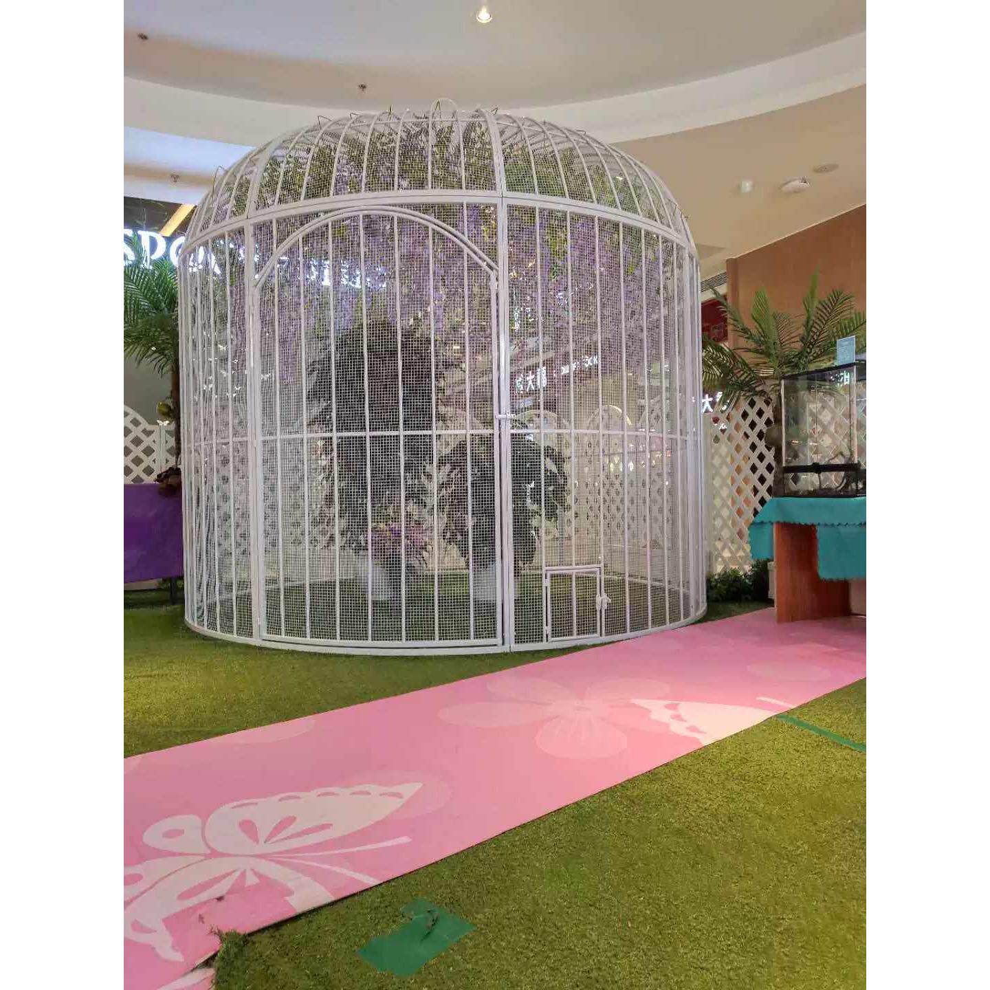 铁艺装饰鸟笼特大号鸟笼八哥虎皮鹦鹉笼落地户外超大型孔雀养鸟笼