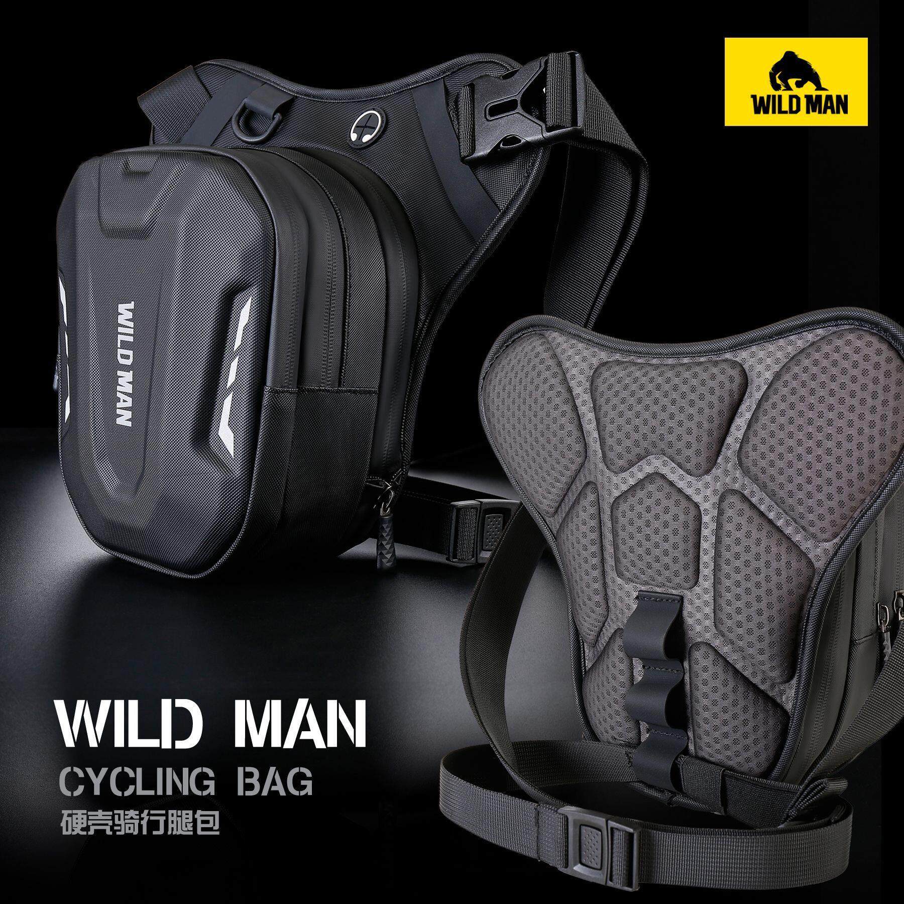 WILD MAN L1 机车腿包男骑行腰包骑士机车硬壳包运动斜揹包摩旅