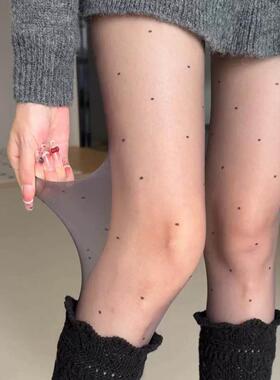 灰色波点丝袜女0d天季薄款防勾丝性感黑色光腿超薄神器连裤袜女