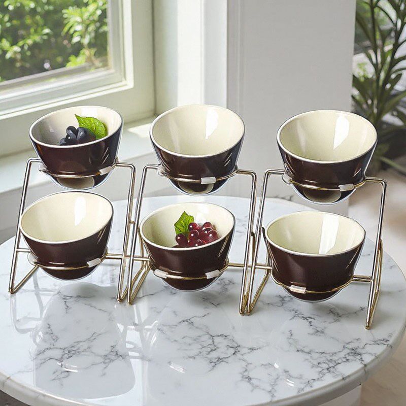 晶鑫餐具三层小菜酱料盒火锅店调料架自助餐小料碗置物小菜展示盒