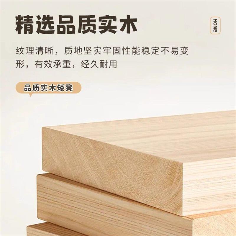 实木靠背椅家用小椅子客厅凳子吃饭防滑矮凳卧室换鞋结实复古凳子