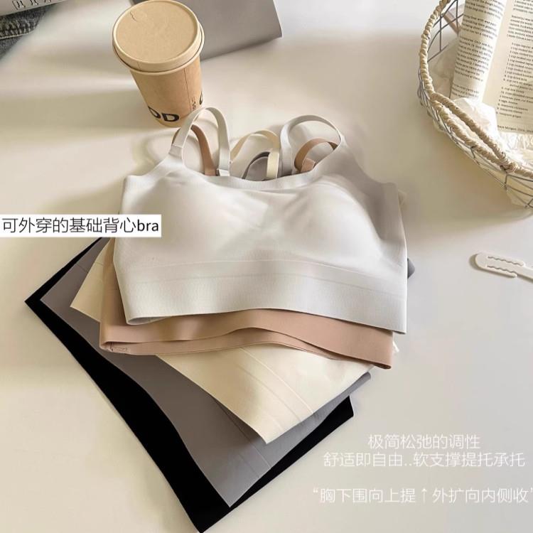 无痕裹胸美背内衣女小胸聚拢收副乳固定杯背心透气瑜伽运动文胸罩
