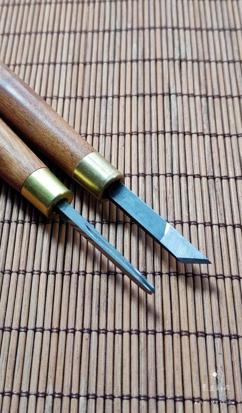 竹子刻字刀箫笛子签名刻图刻字雕刻刀落款刀手工刻刀超硬磨制老五