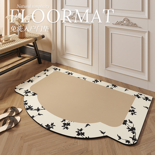 法式中古风不规则进门地垫入户门垫耐脏免清洗pvc门口地毯可裁剪