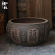 创意鱼盆缸水缸碗莲盆泥盆瓦缸粗陶花盆客厅阳台流水装 饰陶罐圆形