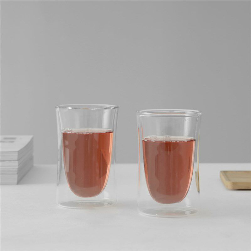 丹麦VIVA 双层玻璃茶杯水杯咖啡杯 耐热透明隔热防烫杯小细腰设计