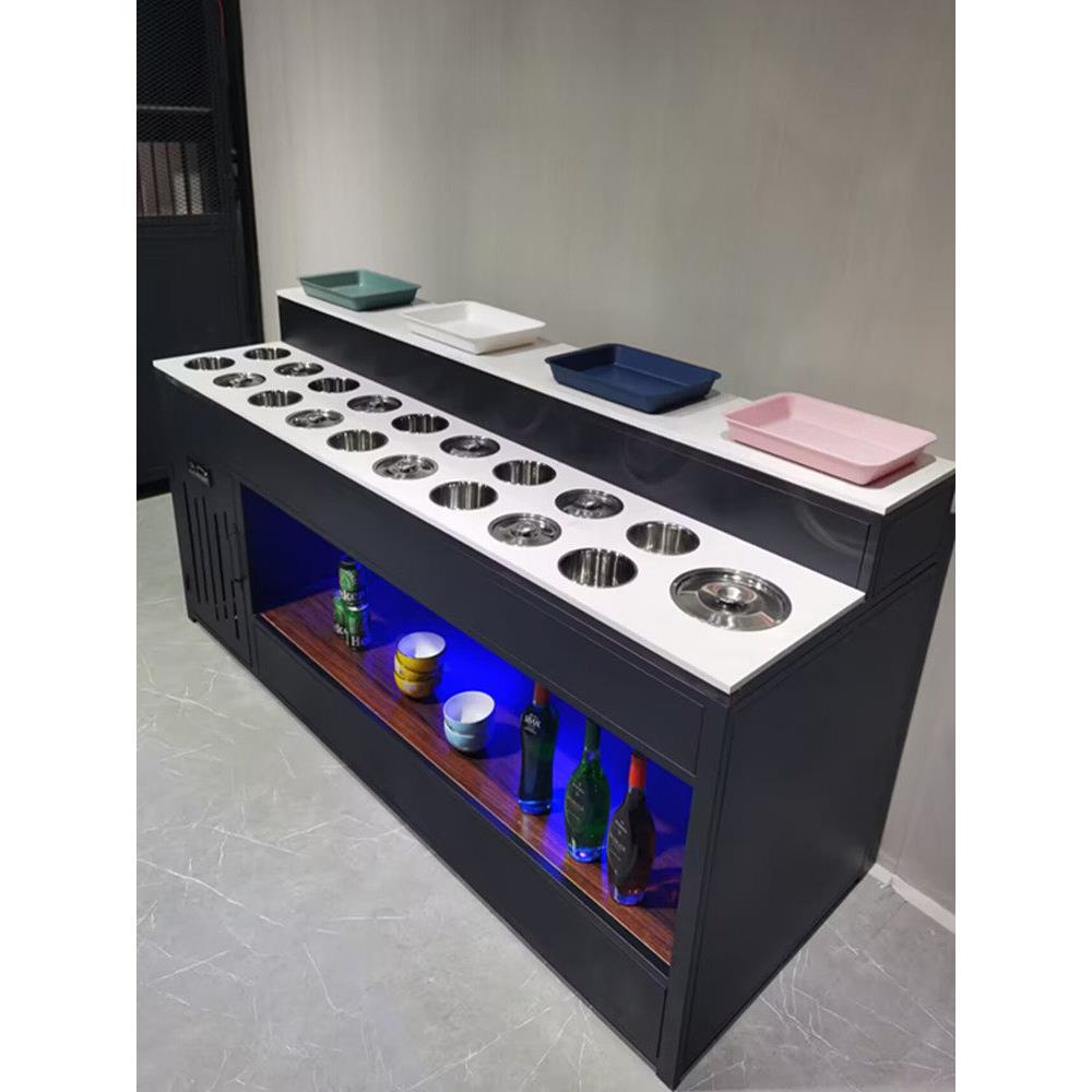 火锅店佐料台自助烤串佐料台酱料台冷藏保鲜小配料台海底蘸料台橱
