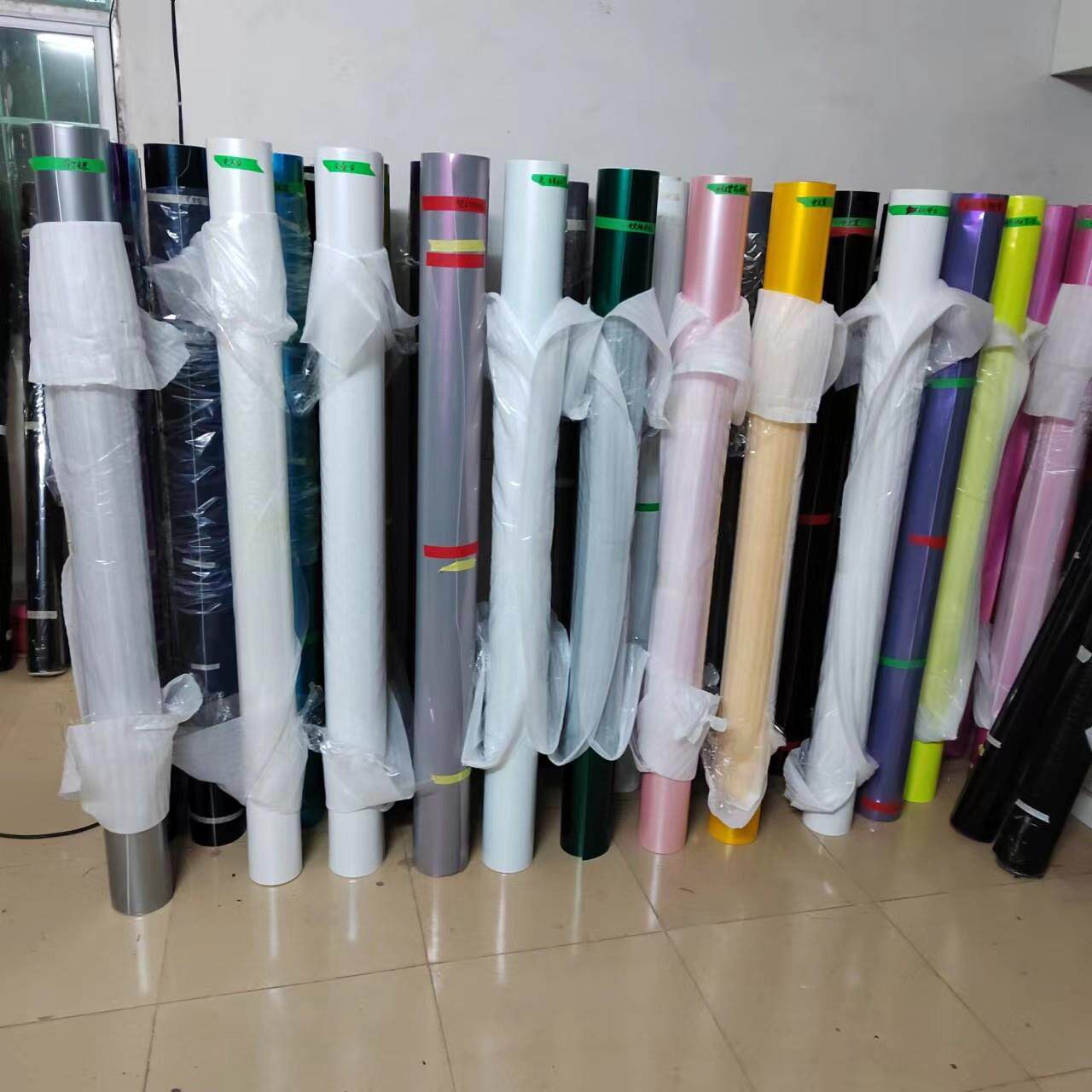 广州改色膜练习膜黑色白色17米电光贴膜全车水晶雷射特价车身膜