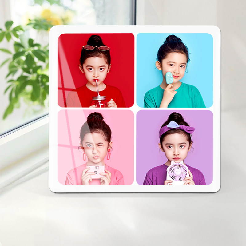 九宫格摆台挂墙定制洗照片做成相框宝宝儿童水晶创意拼图摆件冲印,家居饰品,相框/画框,淘宝优惠券,粉丝福利购,淘宝优惠卷