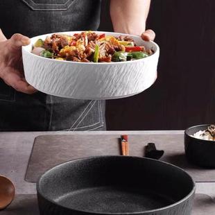 岩石纹陶瓷碗大号汤盆酸菜鱼水煮鱼碗家用大容量干锅碗麻辣烫碗