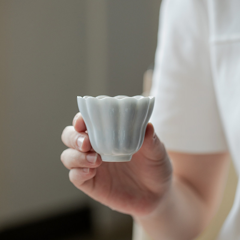 拓土纯手绘雾蓝陶瓷茶杯品茗杯家用创意佛手杯主人杯单个杯喝茶杯,餐饮具,茶杯,淘宝优惠券,粉丝福利购,淘宝优惠卷