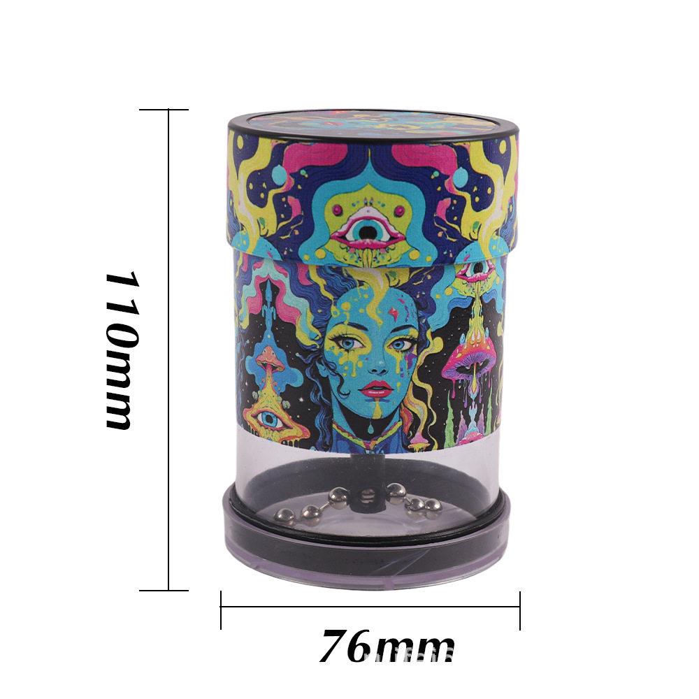 升级款链条磨烟器大功率uv彩印创意电动按压式grinder烟具研磨器
