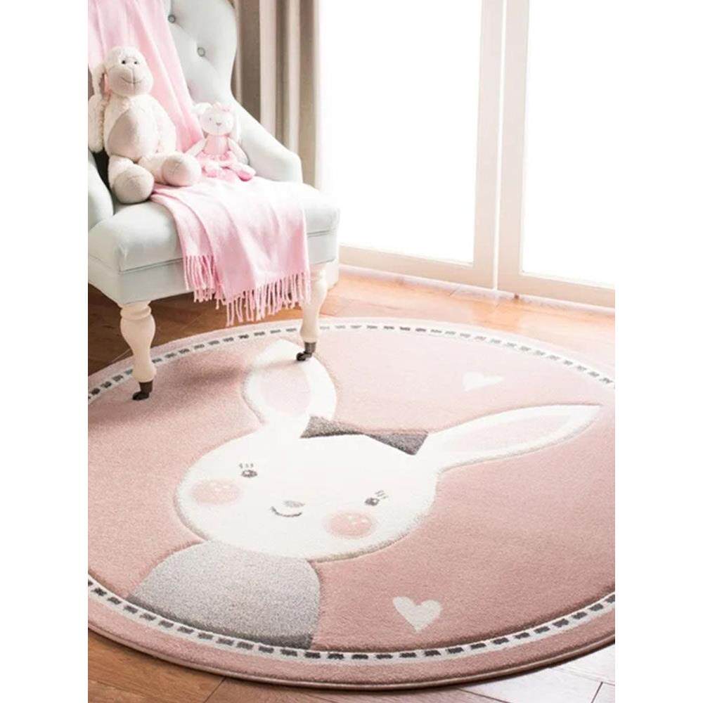 卡通可爱地毯卧室女孩床边毯子儿童房圆形电脑椅客厅阳台吊篮地板