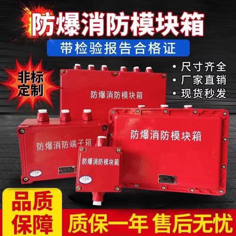 防爆消防模块箱端子箱安全栅箱火灾按钮空箱报警监控箱红色接线箱