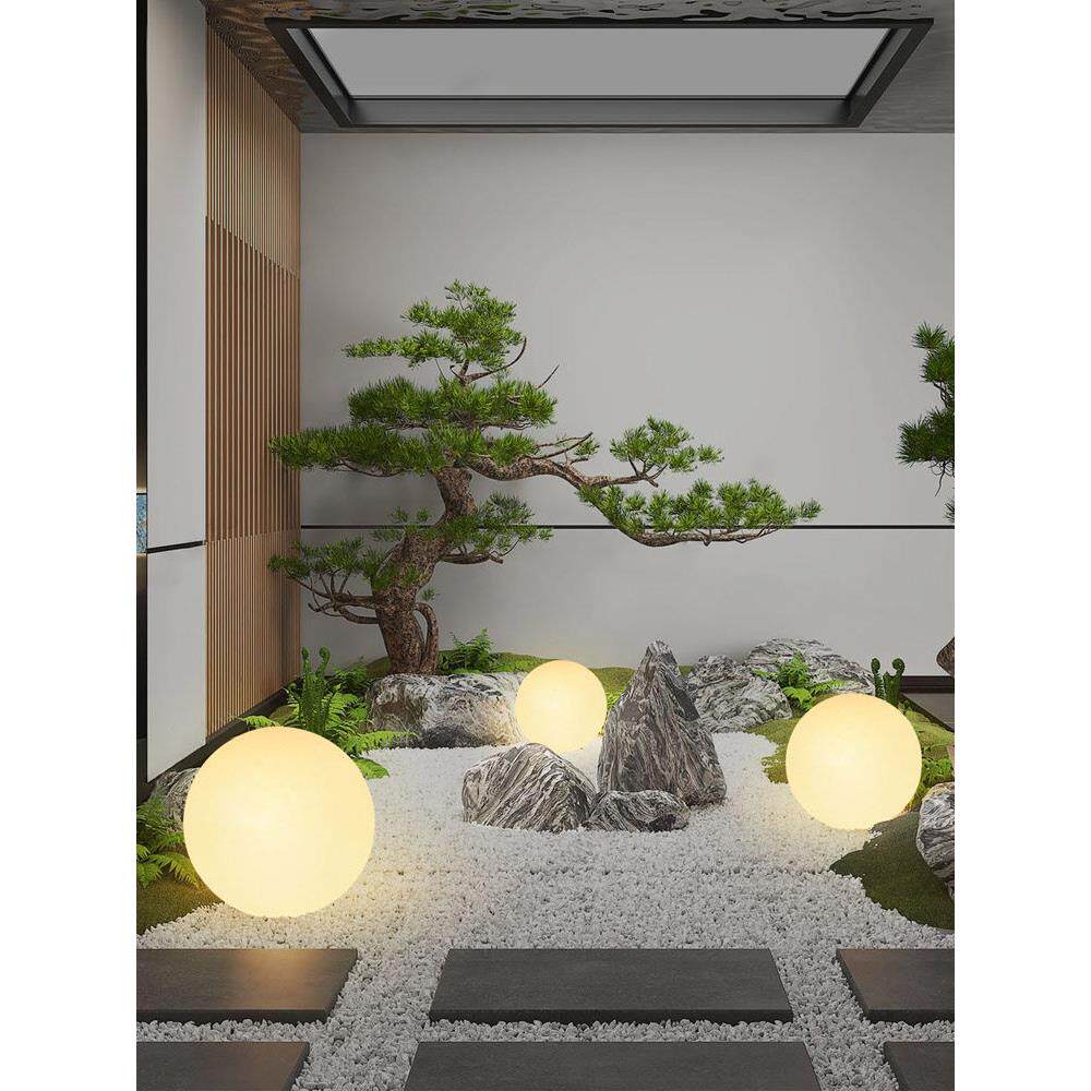 Led球灯楼梯下室内景观景观灯夜光月光庭院球形地板氛围灯