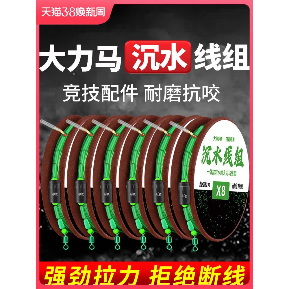 进口台钓线组大力马全套装主线成品绑好鲫鱼大马力竞技子线pe线组