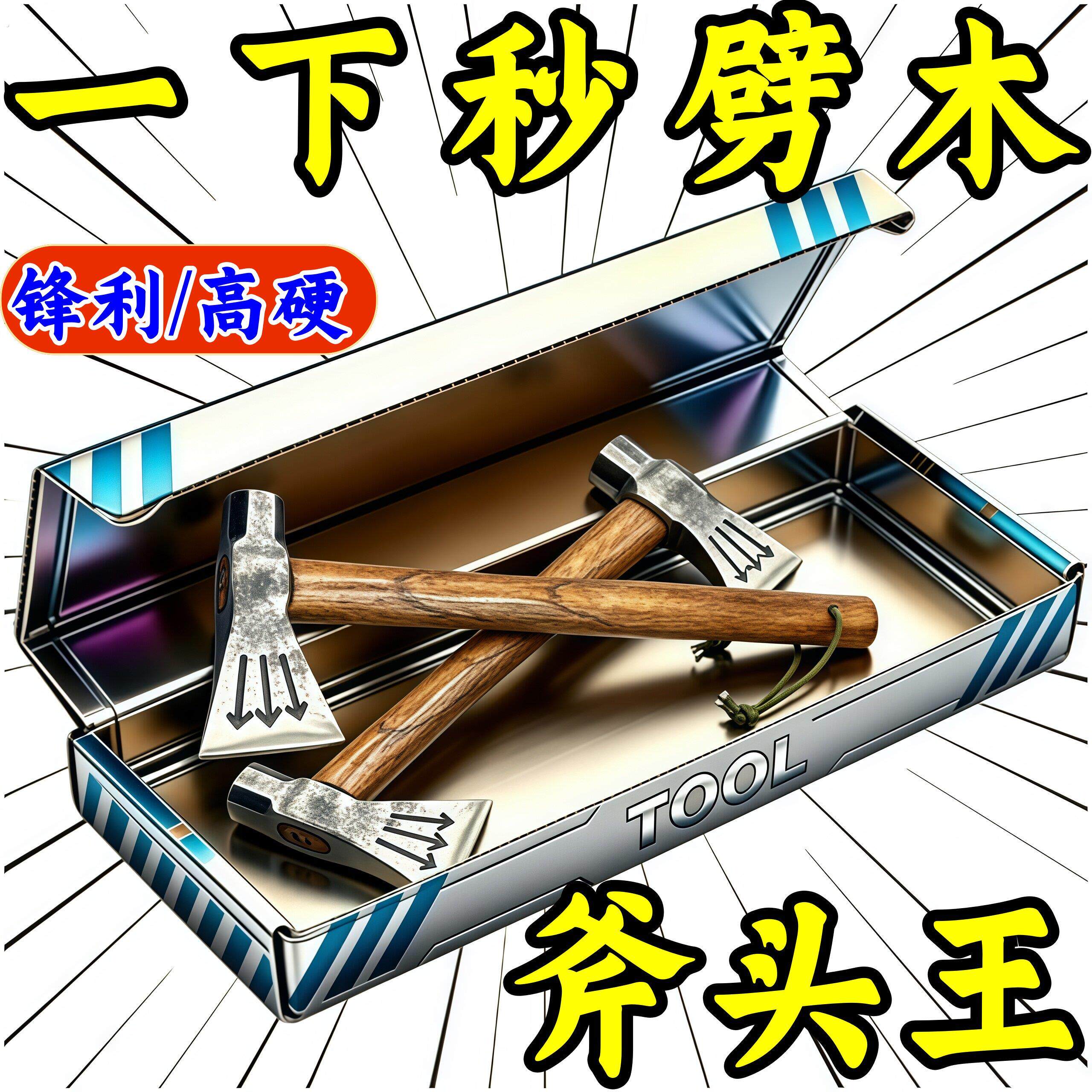 多功能便携手斧露营劈柴斧子锻造开山砍树尼曼斧锋利小马斧