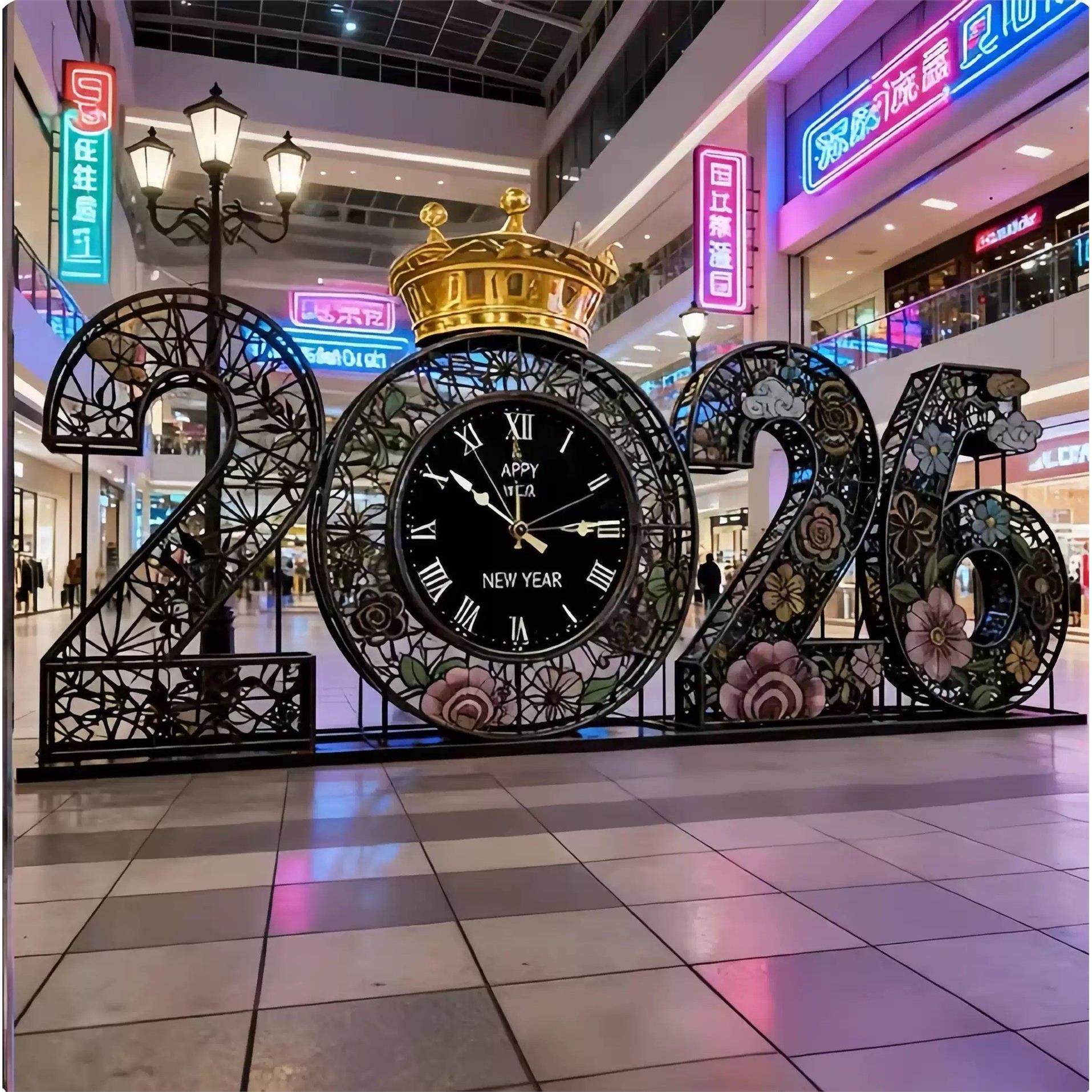 2026数字灯光元旦新年造型灯LED景观灯商场景区广场美陈装饰花灯