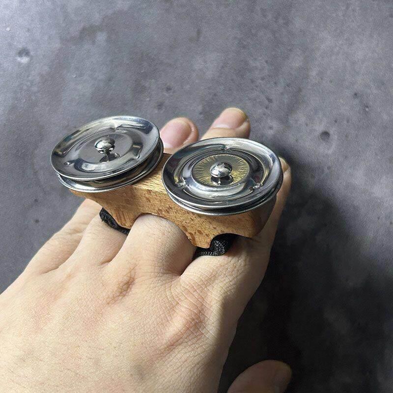手指铃手鼓铃手指响板手摇铃卡洪鼓非洲鼓康加鼓便携手铃迷你镲片