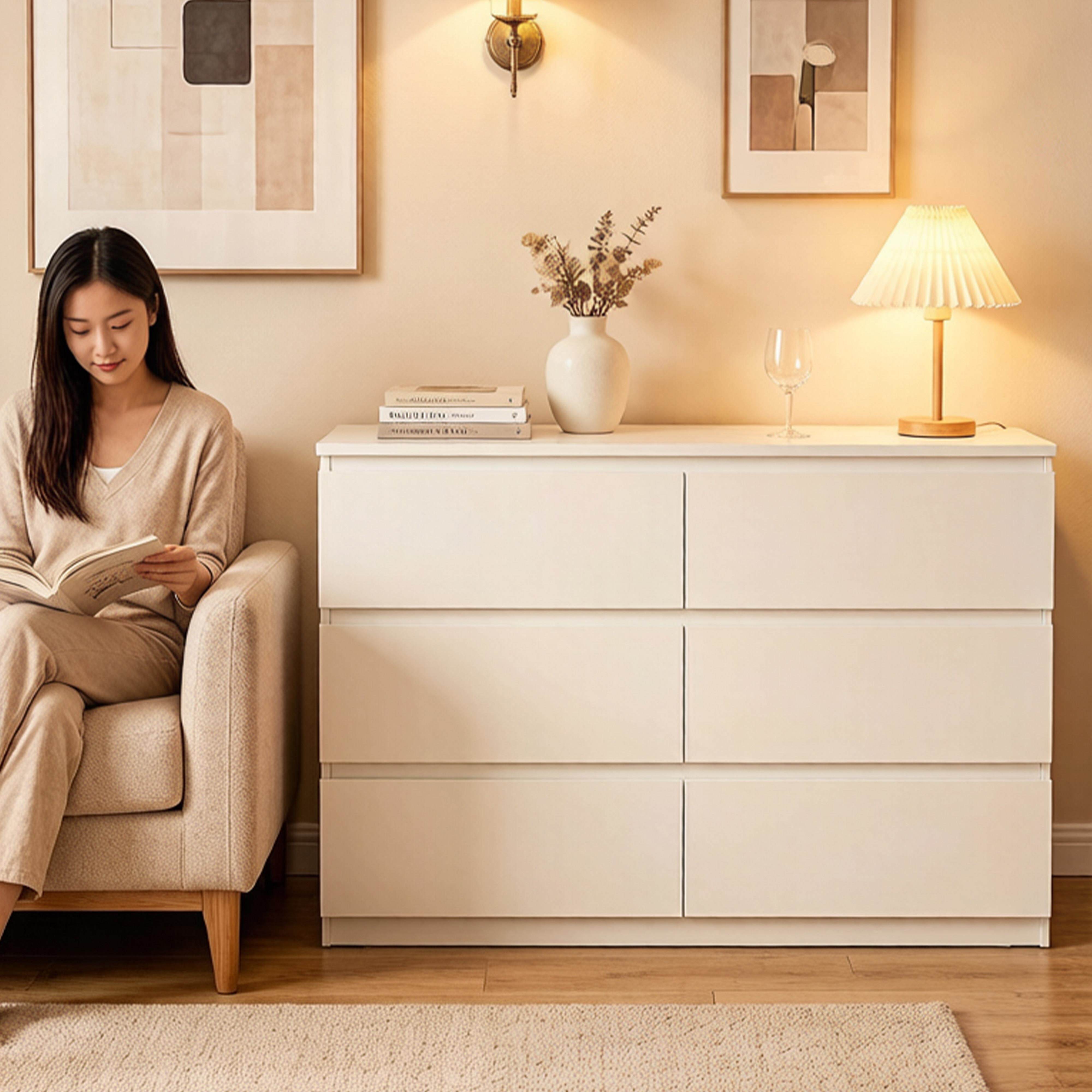马尔姆钢制五斗柜收纳柜储物柜卧室铁皮床边玄关杂物柜床尾抽屉柜